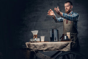 le barista est dans son élément